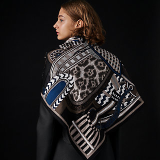 La Selle Imaginaire embroidered scarf 90 | Hermès Singapore